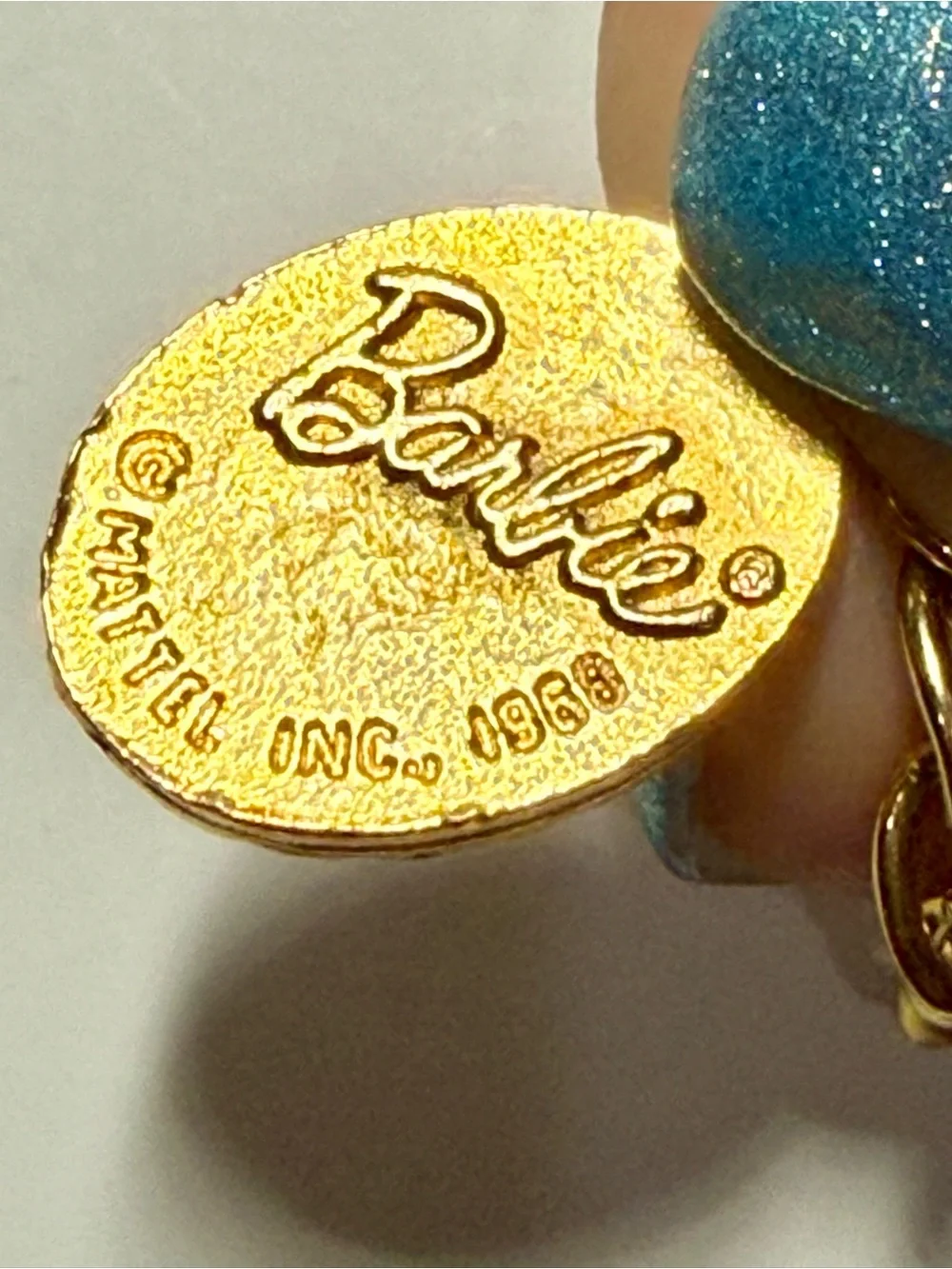 Rare new 1968 Barbie club Gold Charm Chain Bracelets 7